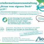 Bürgerinformationsveranstaltung – „Strom vom eigenen Dach“ am 06.09.2022