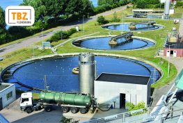 TBZ Exkursion Klärwerk LKW in der Klärwerkzone