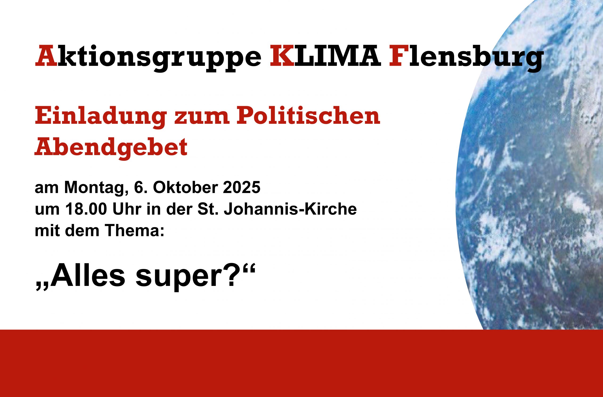 Politisches Abendgebet: „Alles super?“